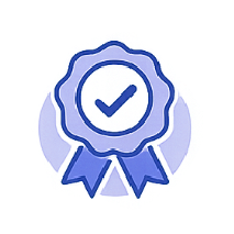 Certificado de aprobación con marca de verificación