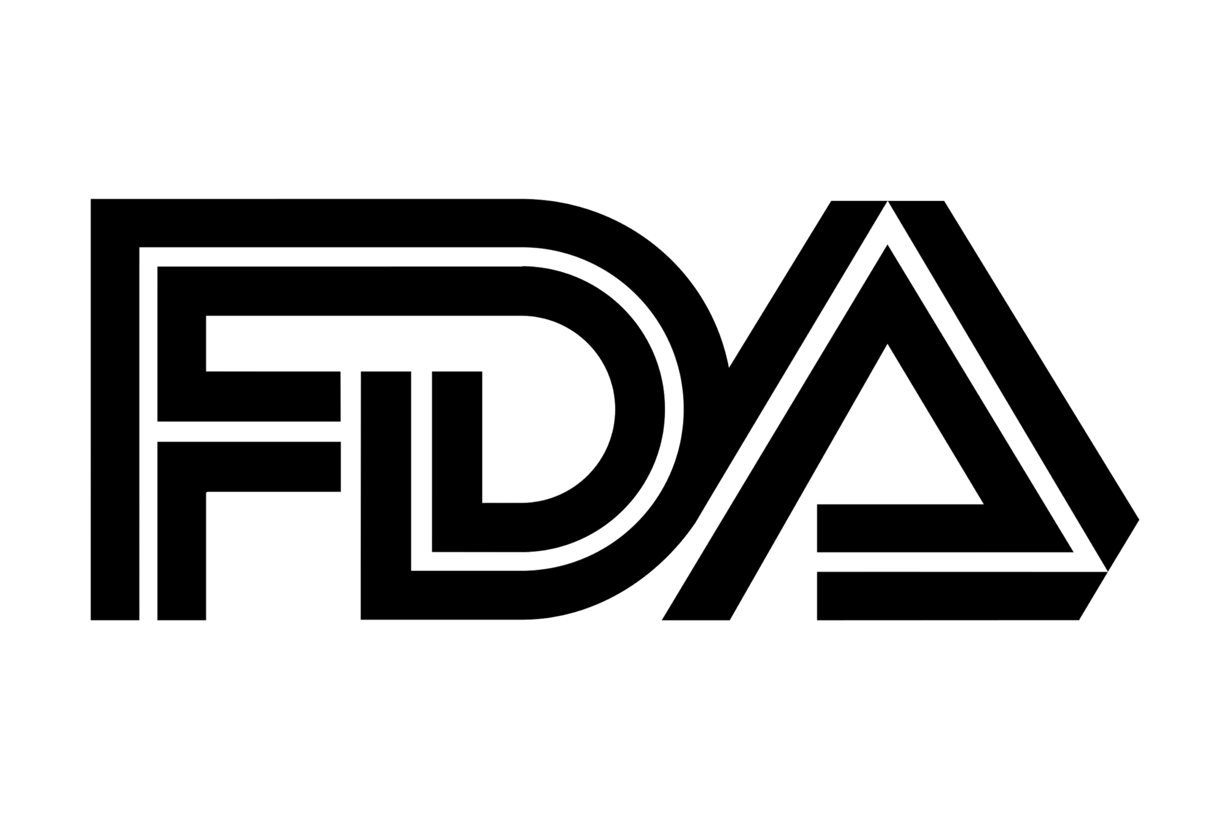 Logo de la marca FDA en color negro.
