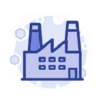 Ilustración de una fábrica o planta industrial