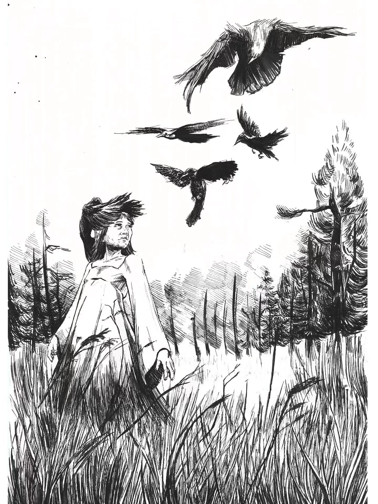 The second part to my Snow Queen tryptich ❄️ in a very unsnowy moment 🌾 I have had so many dreams of losing people and places and trying to find them. The entire mid section of the story feels like one of these dreams. 

If it hasn't become apparent