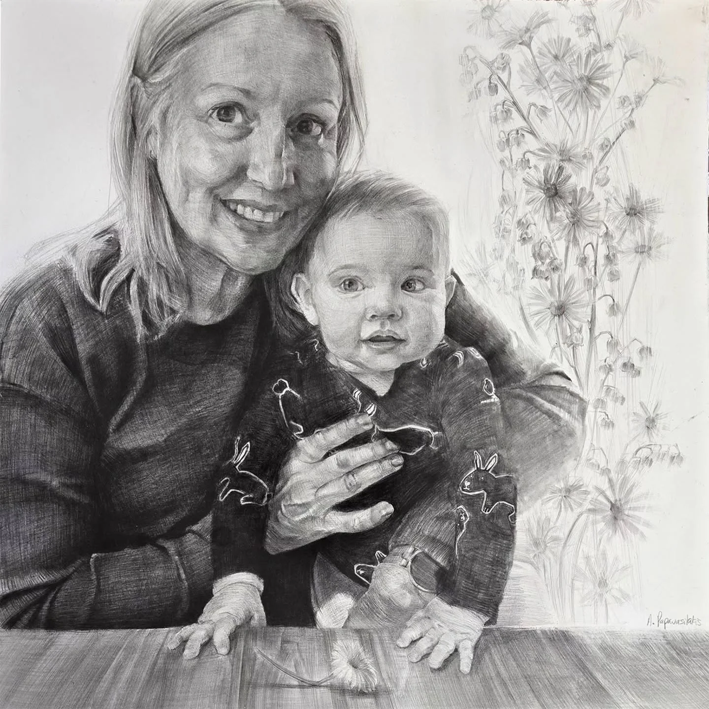 Another comission from 2025 that I loved! @adamkontis asked me to make this as a 60th birthday gift for his wife, Jeanie! They both entered a new, beautiful phase of their lives as first time grandparents to the adorable June! I feel so priveleged th