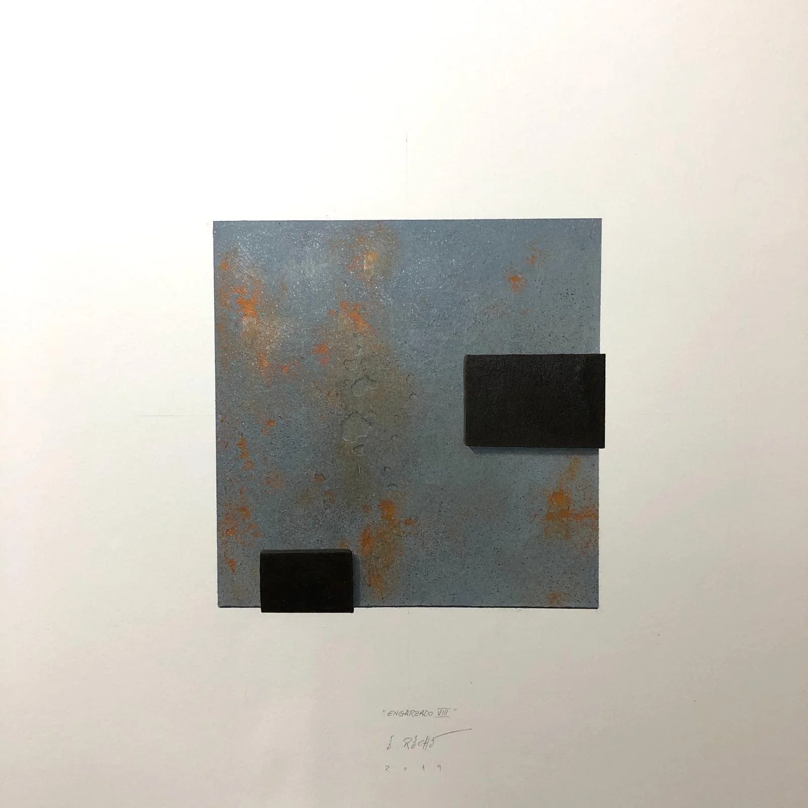 EN VENTA - Engarzados VIII, Oleo sobre papel, 50x70cm