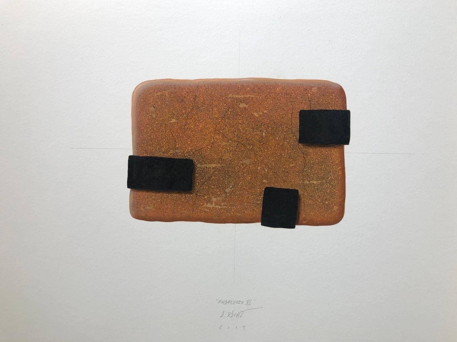 Enrique G. Reche - Engarzado XI, Oleo sobre papel, 50x70cm