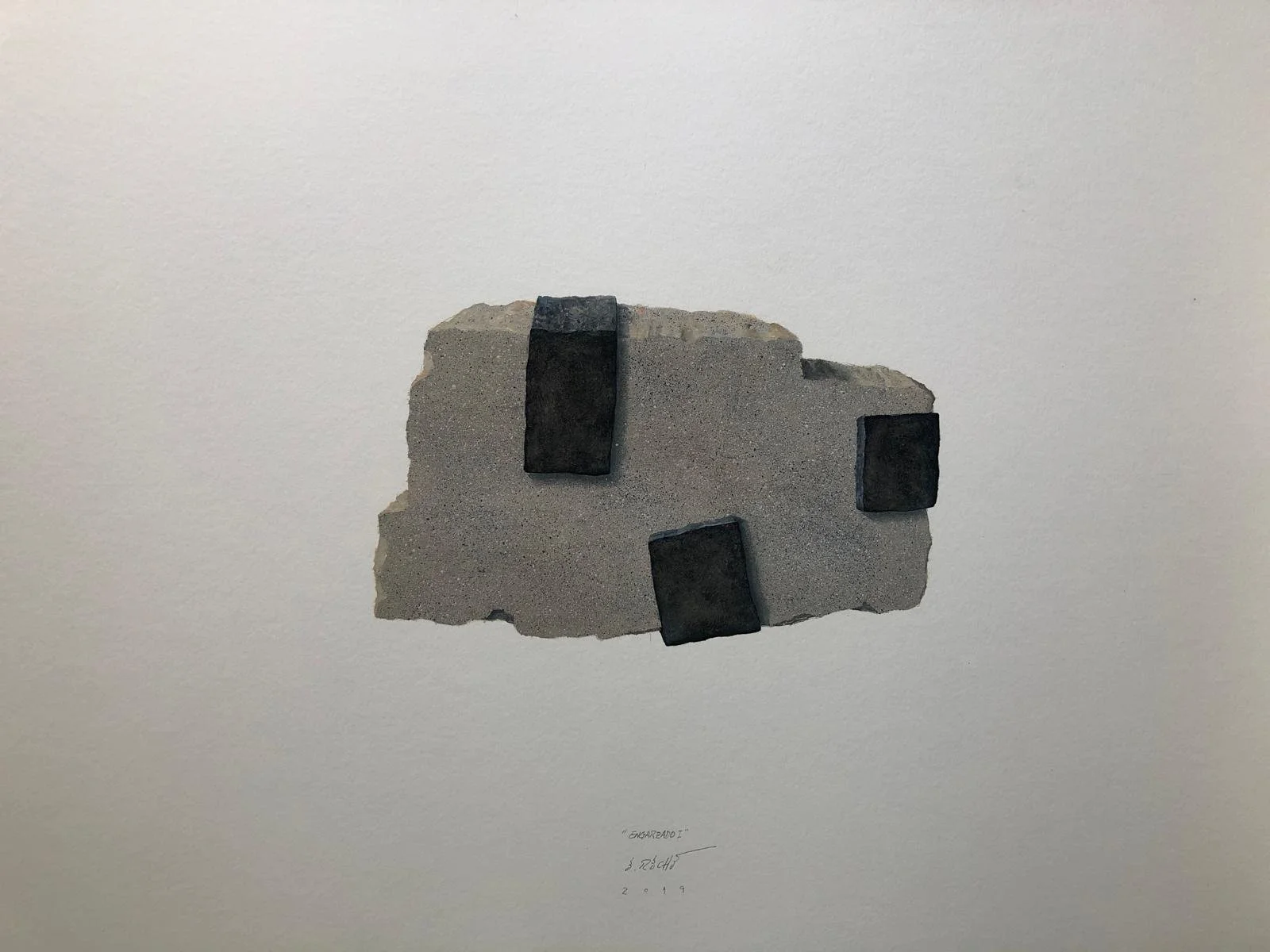 EN VENTA - Engarzados I, Oleo sobre papel, 50x70cm