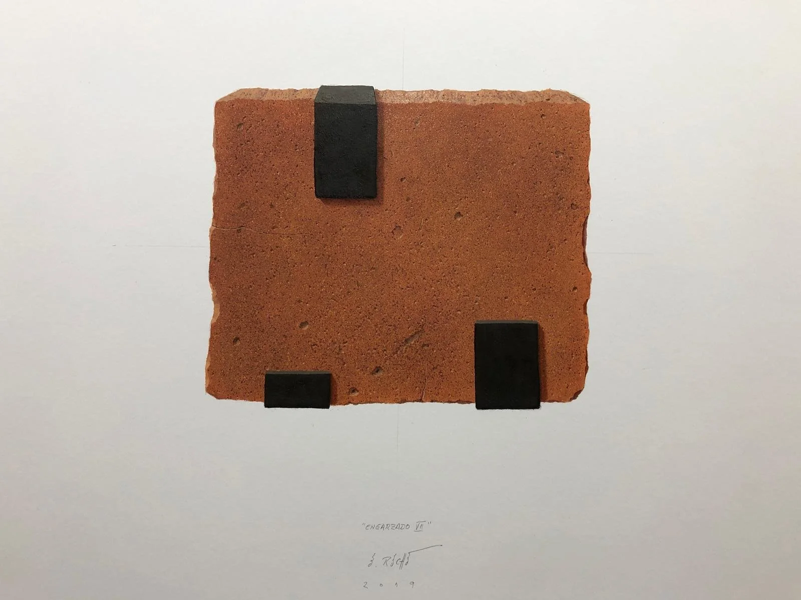EN VENTA - Engarzados VII, Oleo sobre papel, 50x70cm