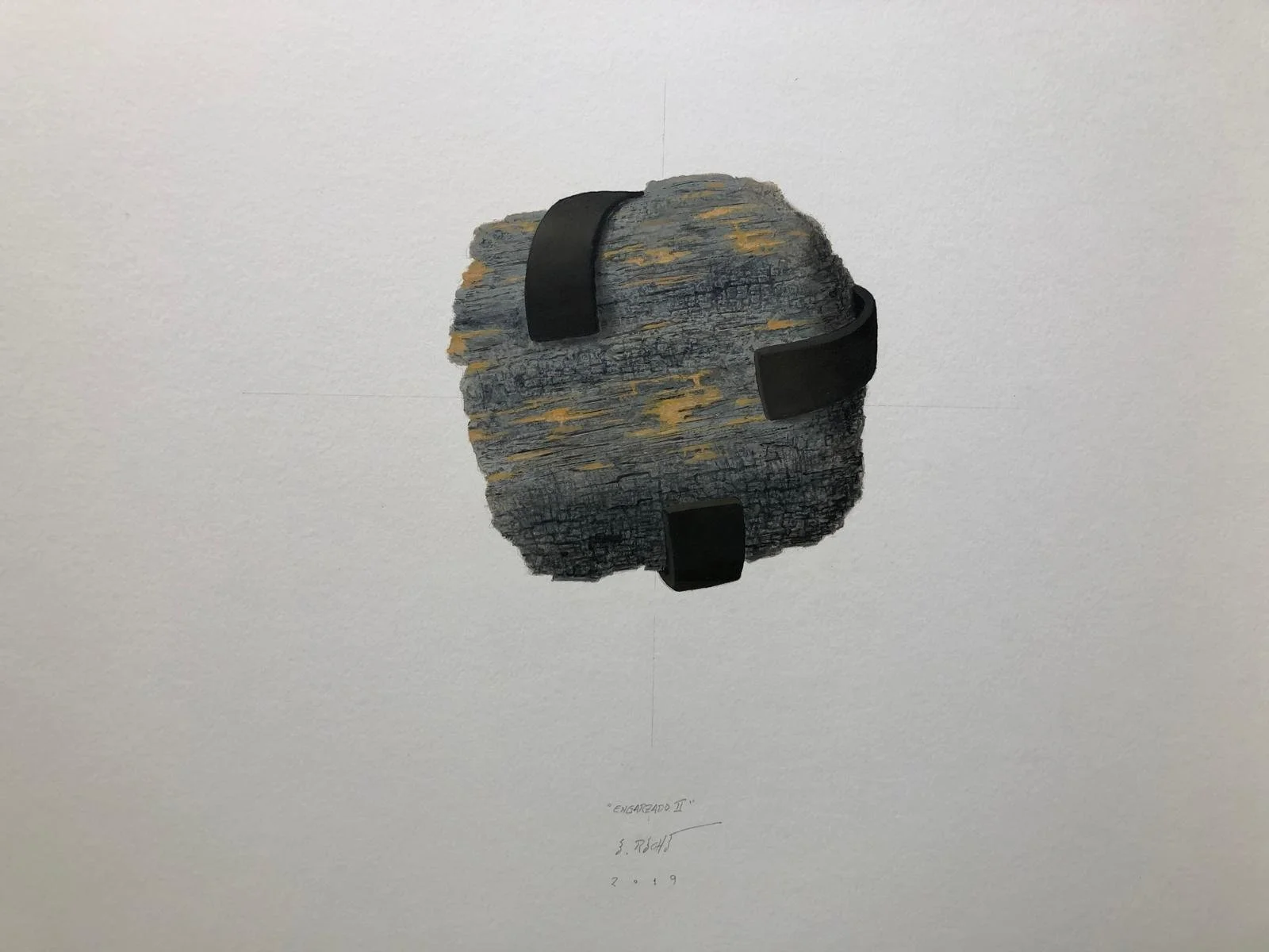 EN VENTA - Engarzados II, Oleo sobre papel, 50x70cm