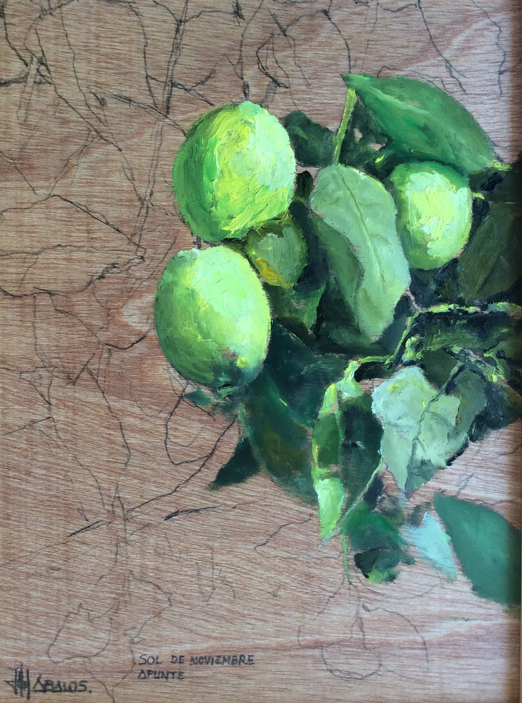 Jose Manuel Ábalos - Sol de Noviembre - Apunte sobre tabla - 40x30cm