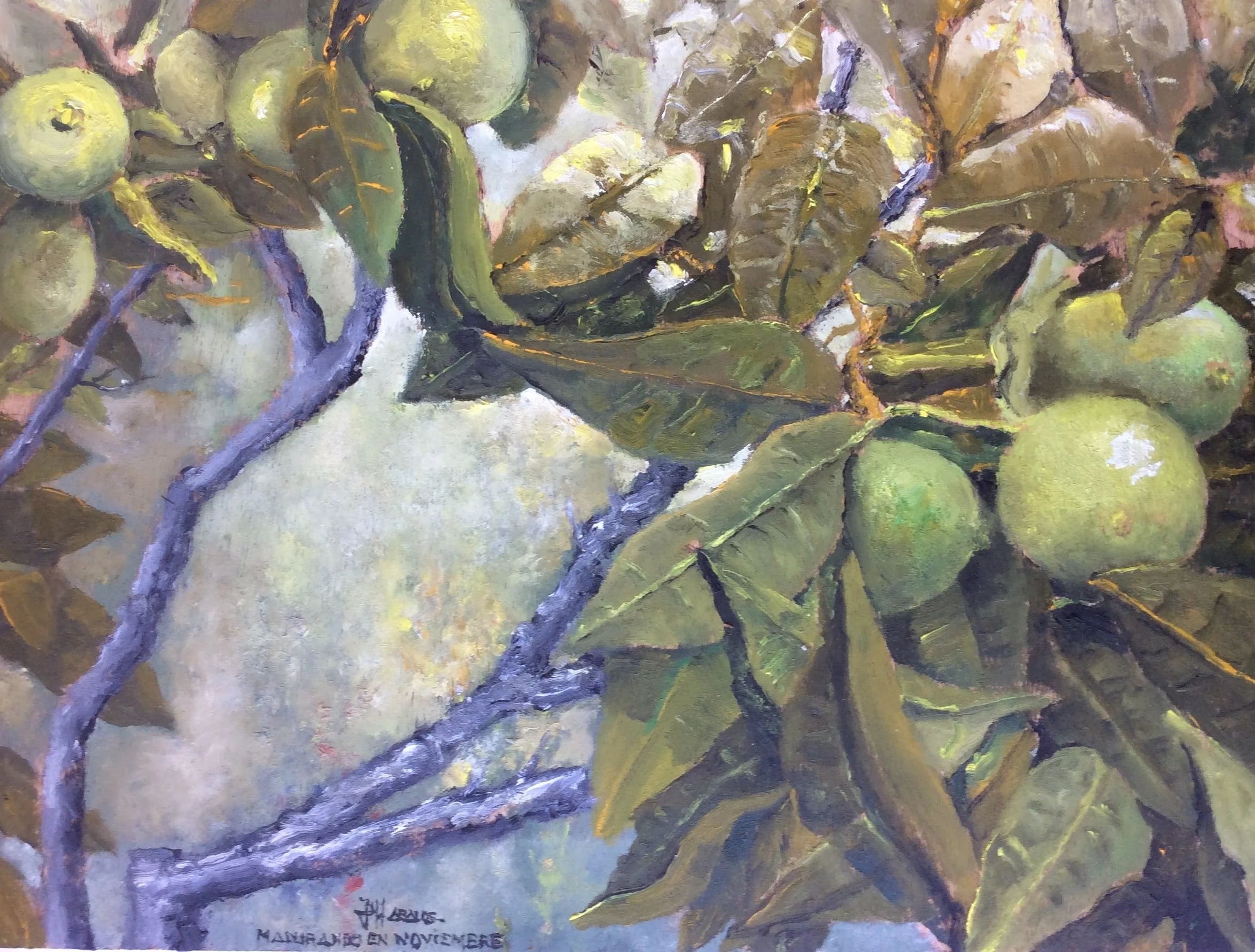 Jose Manuel Ábalos - Madurando en Noviembre - Oleo sobre tabla - 40x30cm