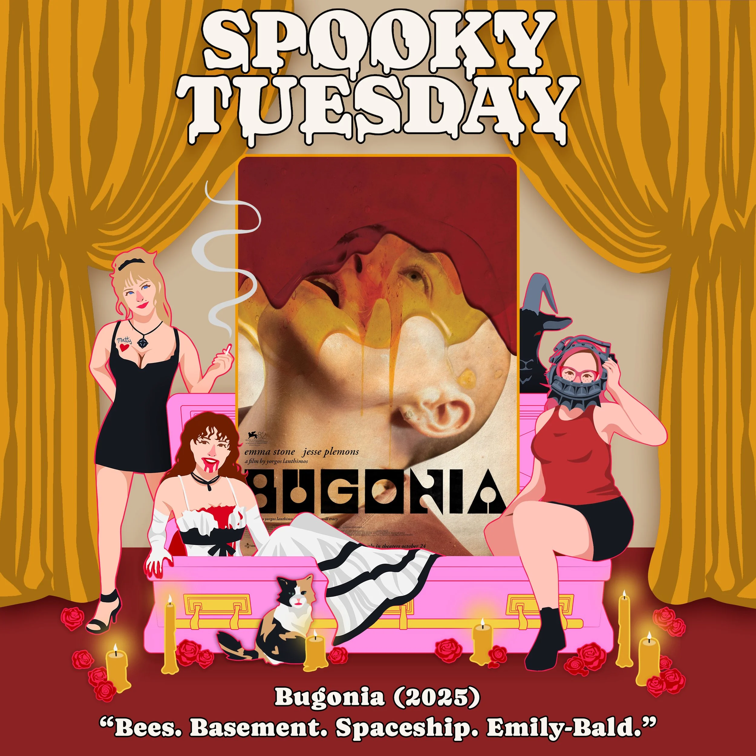 Bugonia (2025): "Bees. Basement. Spaceship. Emily-Bald."