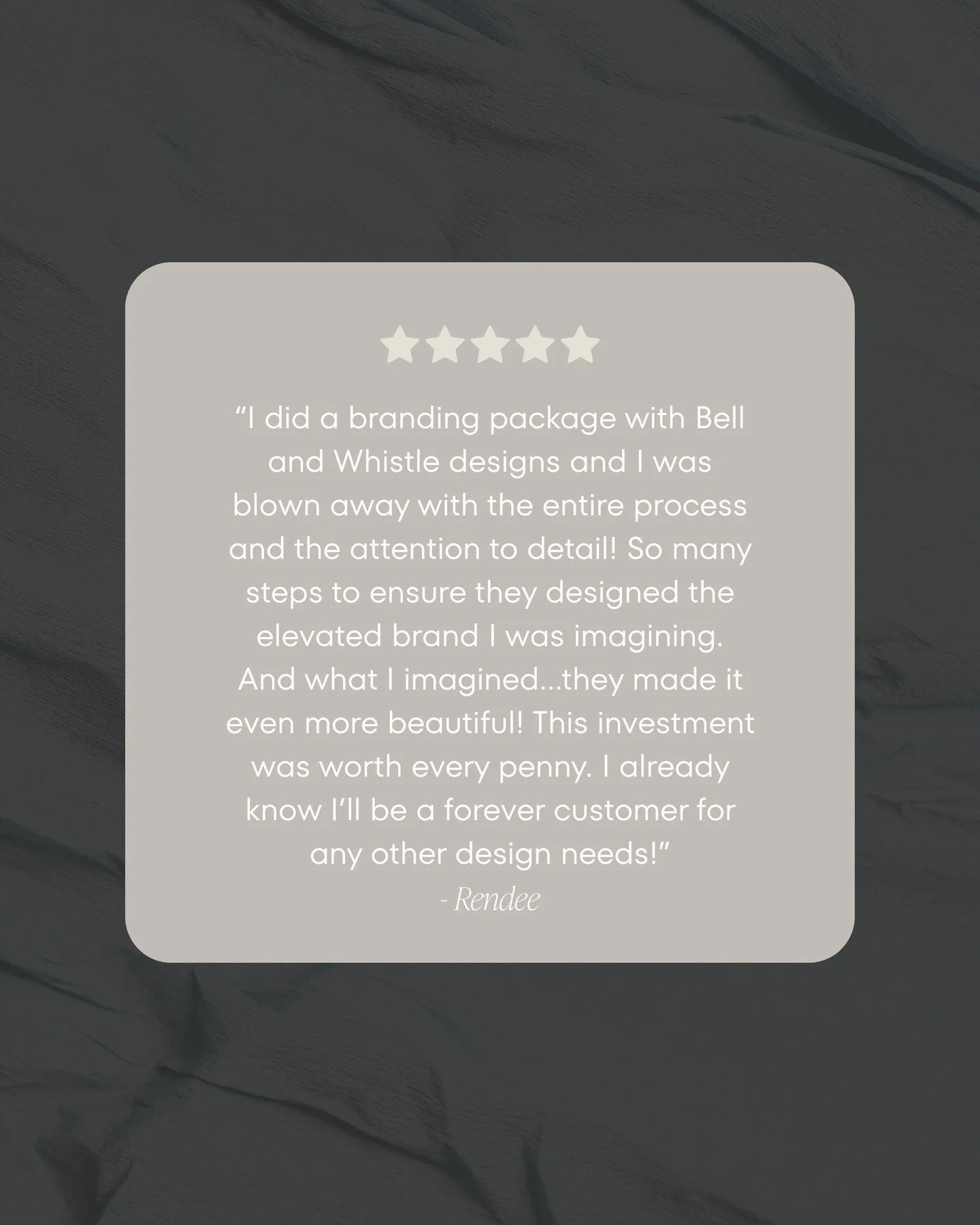 When the design clicks and the client feels seen, you know it worked.

We could talk strategy, visuals, and brand voice all day&hellip;and honestly, we do (hello, design nerds). 
But client feedback like this is the moment we know the work is doing e