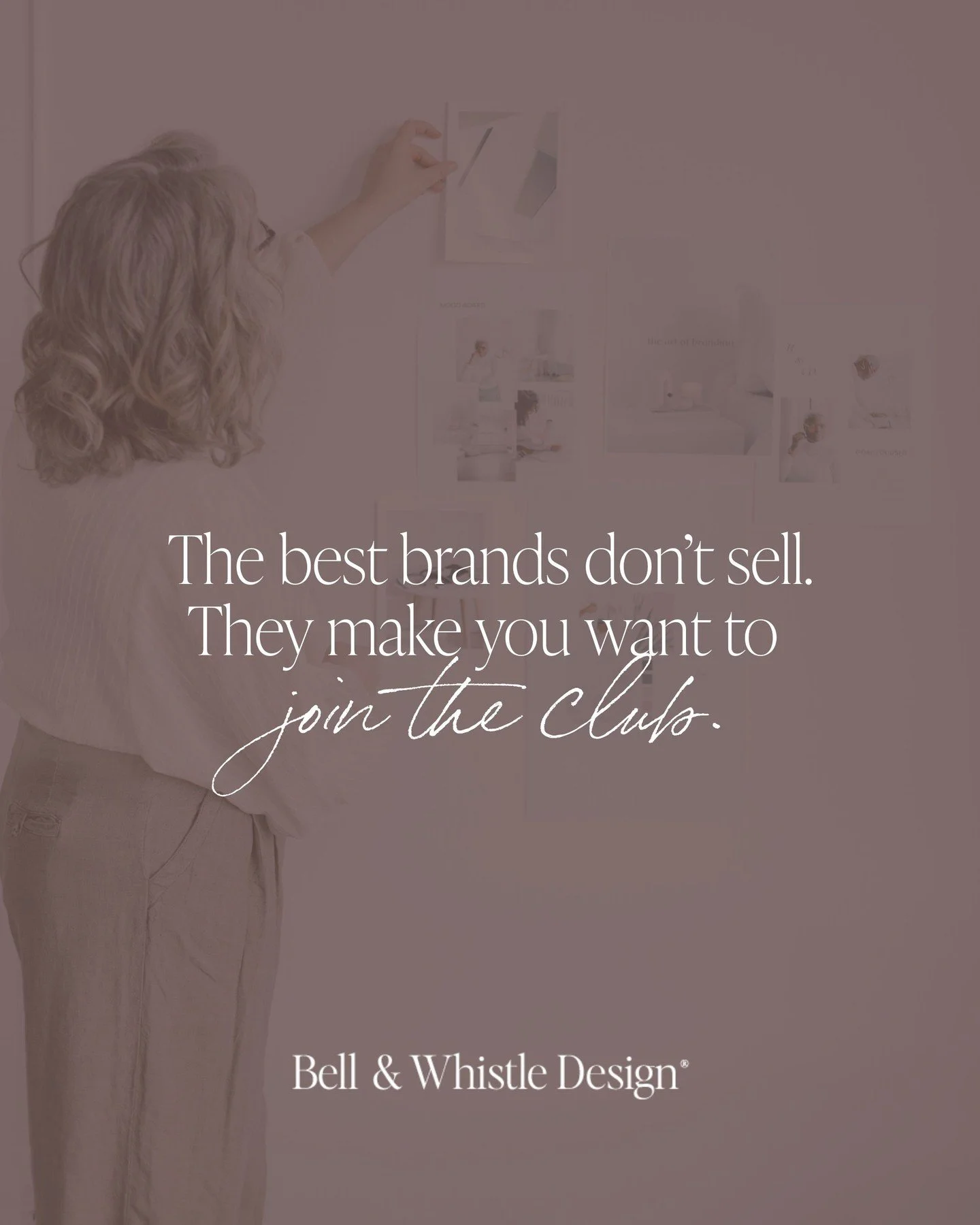The best brands don&rsquo;t sell. They make you want to join the club. 

Because here&rsquo;s the truth. It&rsquo;s not just about selling, it&rsquo;s about building something your audience wants to belong to. 

That&rsquo;s what thoughtful branding 