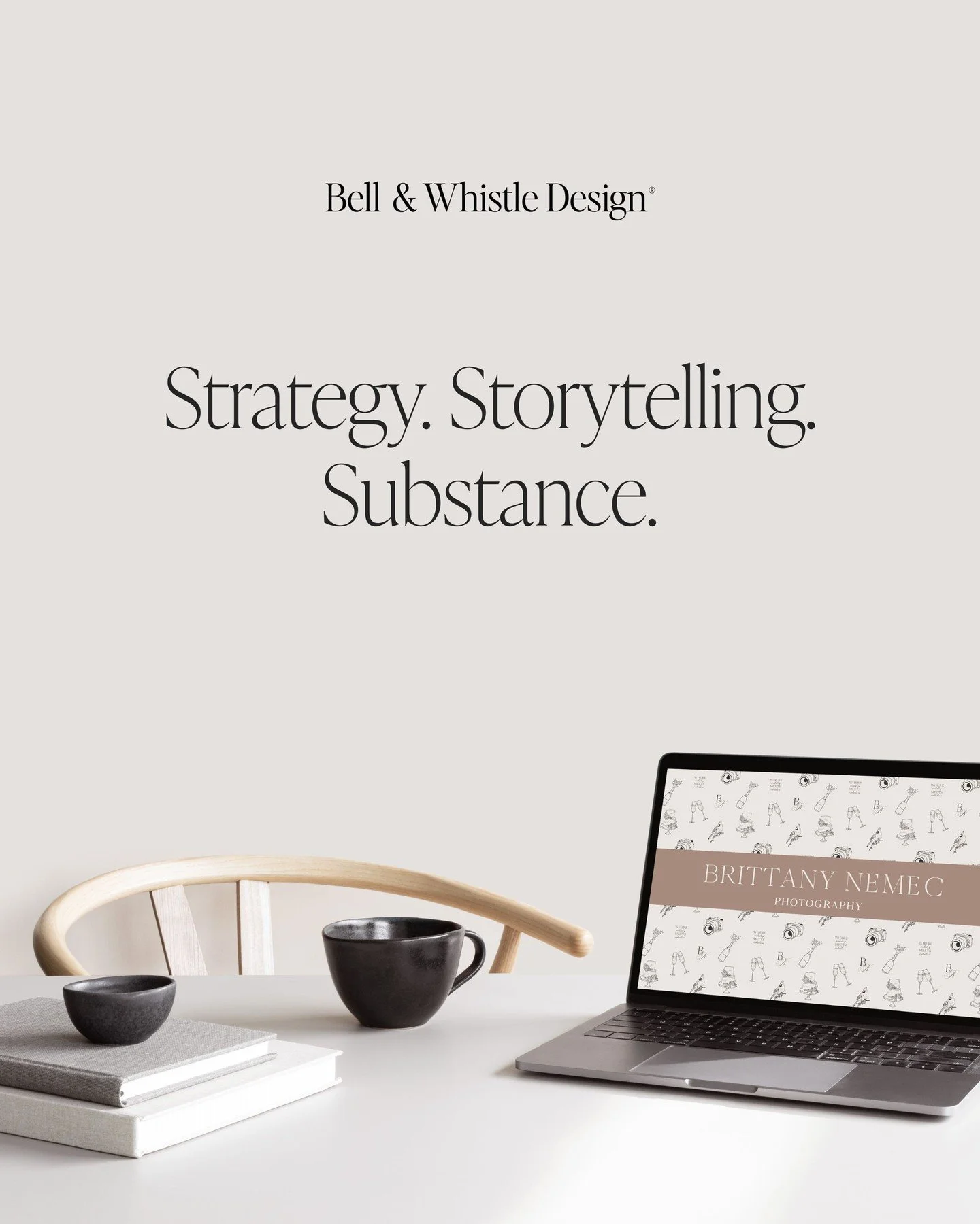 AI can make logos.

Designers build brands.

The difference? Strategy. Storytelling. Substance.

At Bell &amp; Whistle, we believe your brand should feel human. That means understanding who you are, what you stand for, and how to turn that into desig