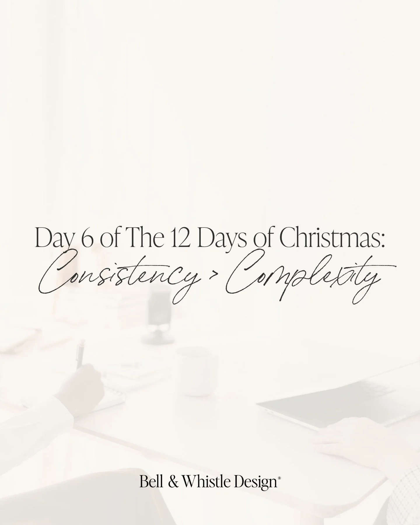 Day 6 of The 12 Days of Christmas: Consistency > Complexity
 
Consistency builds trust.
And trust builds brands.
 
Great branding isn&rsquo;t about doing the most.
It&rsquo;s about doing the same things. Really well. Over time.
&rarr; Using your f