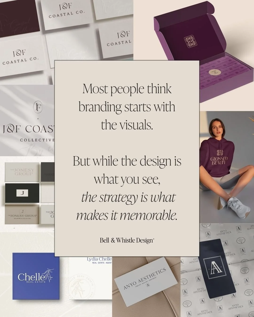 Most people think branding starts with visuals.

But design is just the expression, strategy is what gives it power.

When your brand is rooted in clarity (who you are, who you&rsquo;re for, and how you want to be remembered), the visuals don&rsquo;t