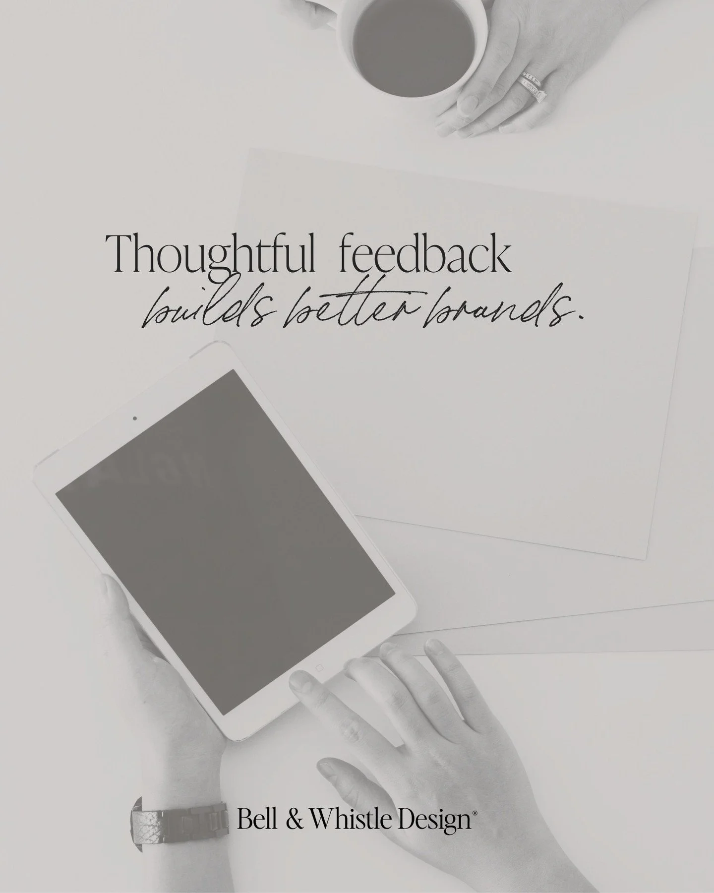 Thoughtful feedback builds better brands.

One of the most underrated parts of a successful brand build is clear communication.

It&rsquo;s completely normal to have preferences and reactions. &ldquo;I don&rsquo;t love it&rdquo; is a real feeling. Bu