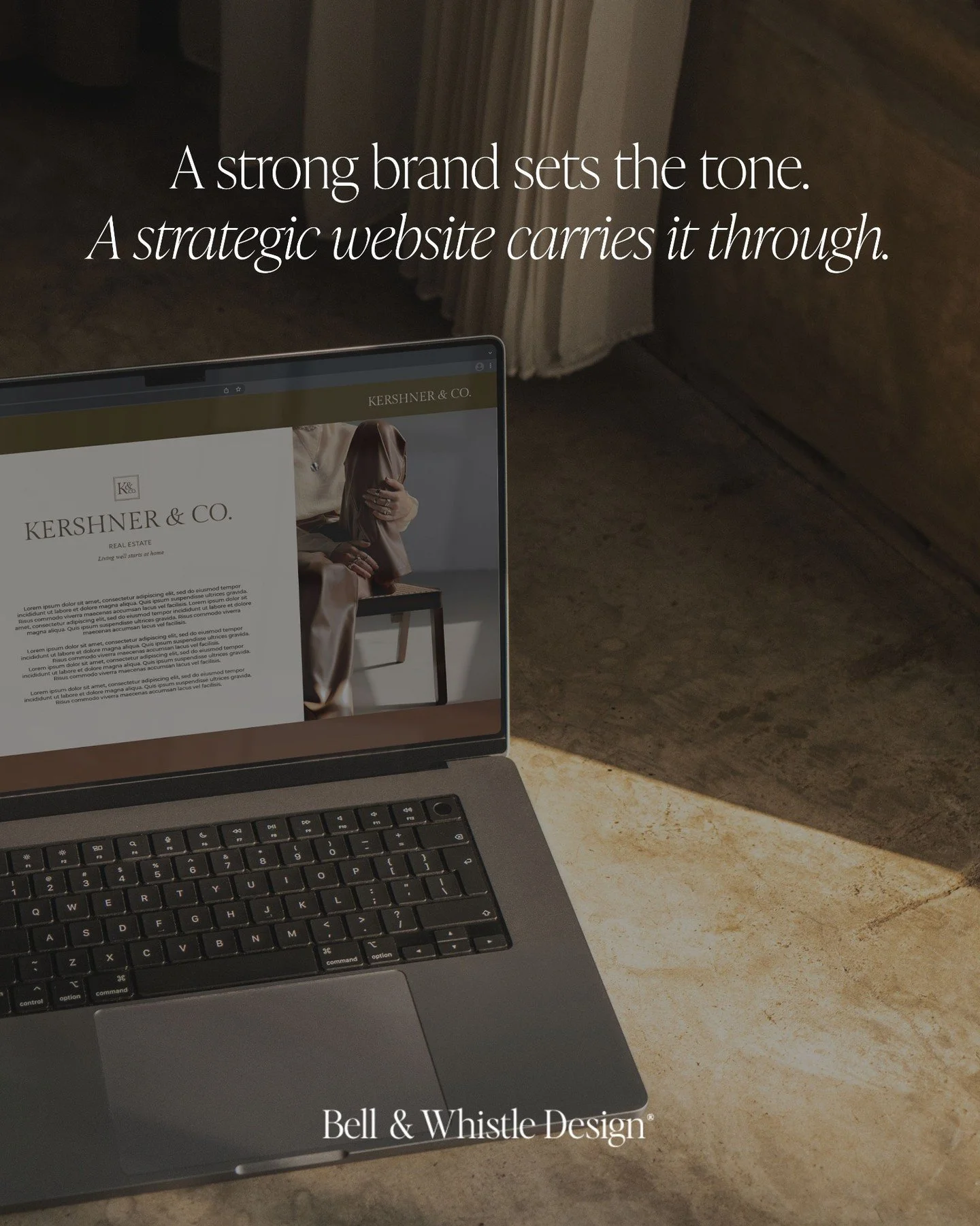 A strong brand sets the tone.
A strategic website carries it through.

Kershner &amp; Co. Real Estate came to us at a clear point of growth. Britt had built a successful, referral-based business, but her brand and website needed to reflect the level 