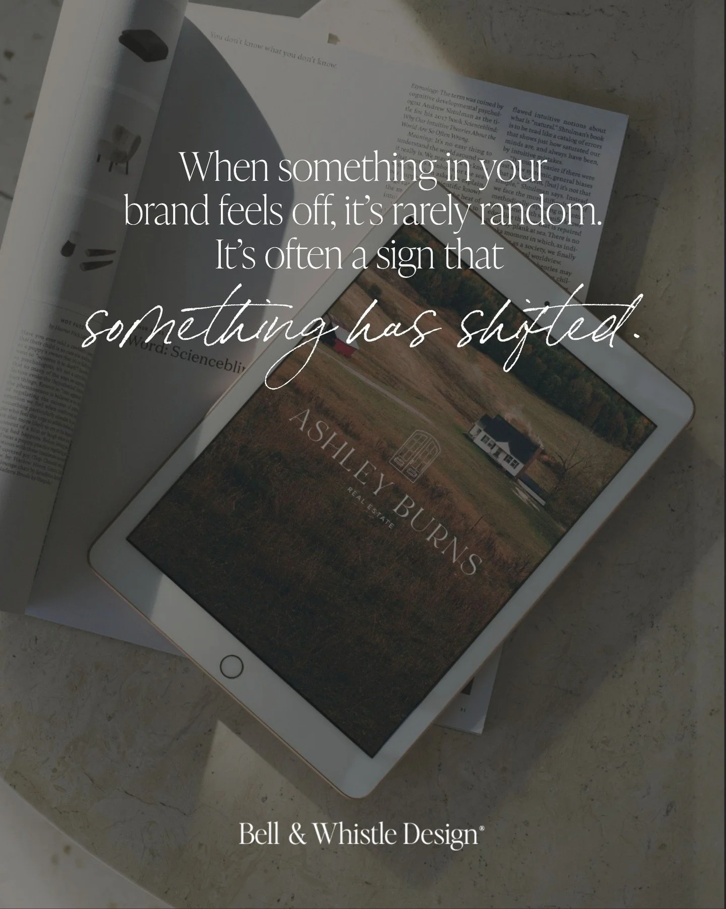 What you actually need might not be what you think.

The surface issue is usually just the symptom.

When something in your brand feels off, it&rsquo;s rarely random. It&rsquo;s often a sign that something has shifted.

Maybe your business has grown.