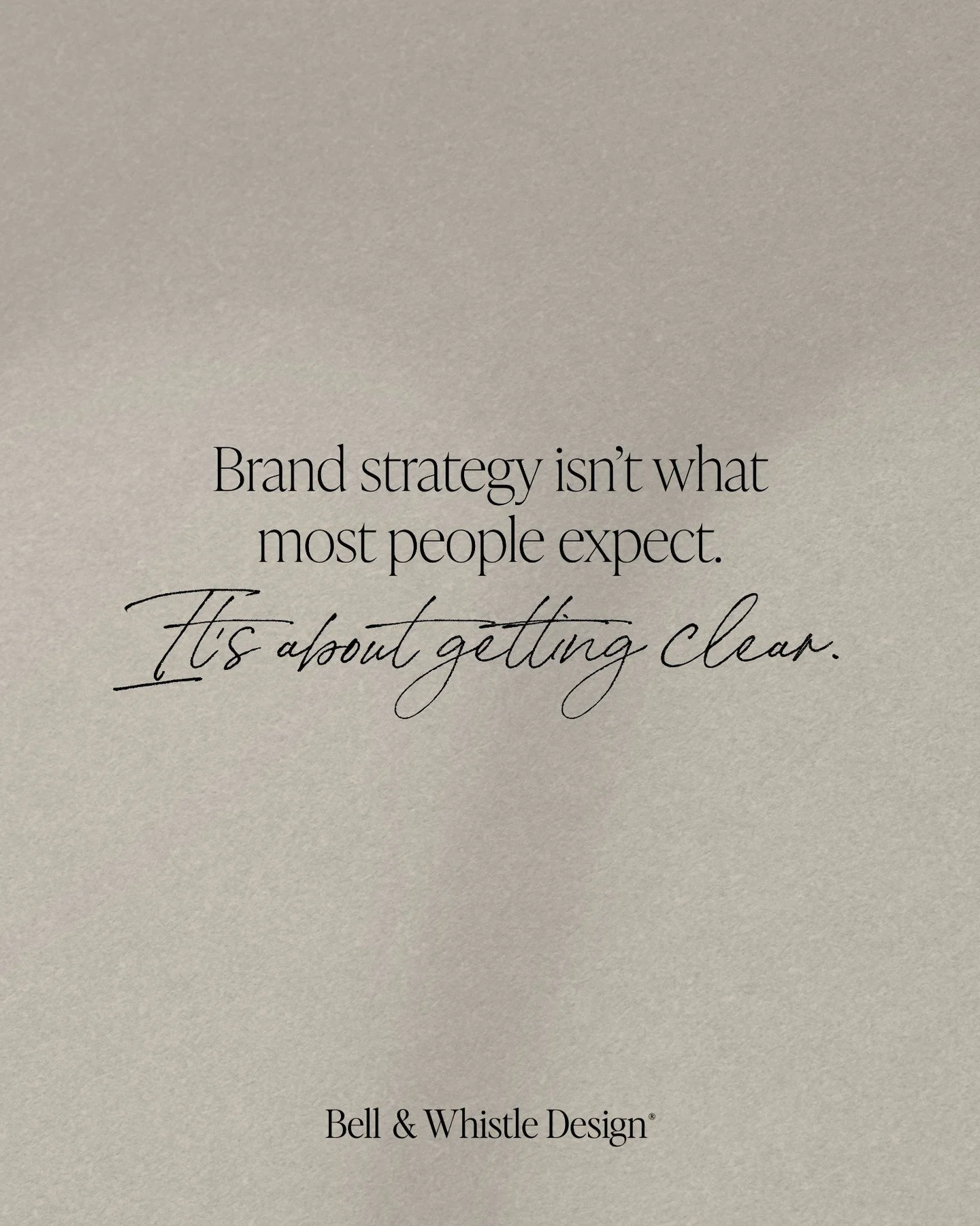 Brand strategy isn&rsquo;t what most people expect.

It&rsquo;s not just picking colors or choosing fonts.
It&rsquo;s not about finding a vibe and running with it.

It&rsquo;s about getting clear.

Clear on who you&rsquo;re speaking to.
Clear on wher