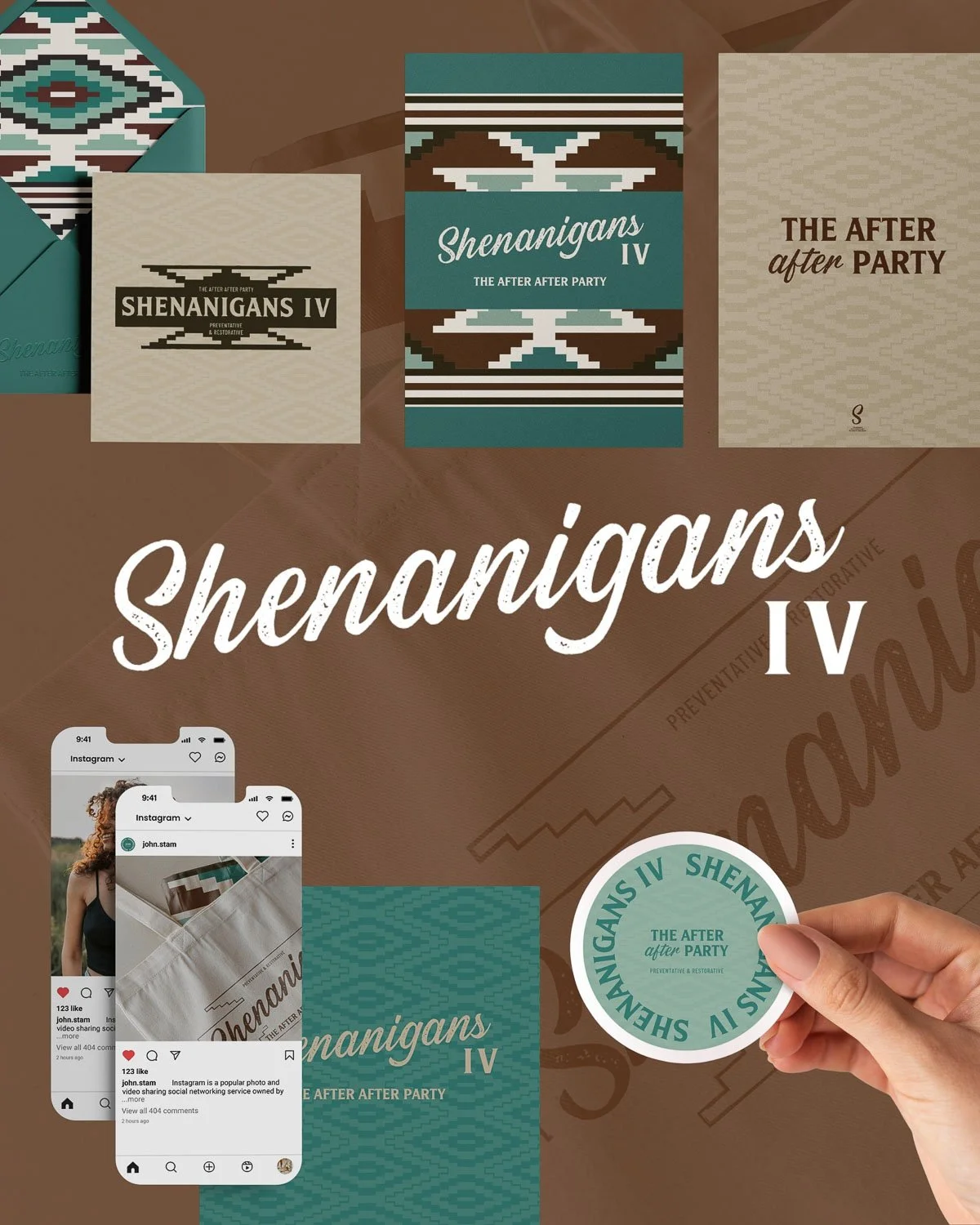 What are brand pillars demonstration through branded merchandise and marketing materials with cohesive design.