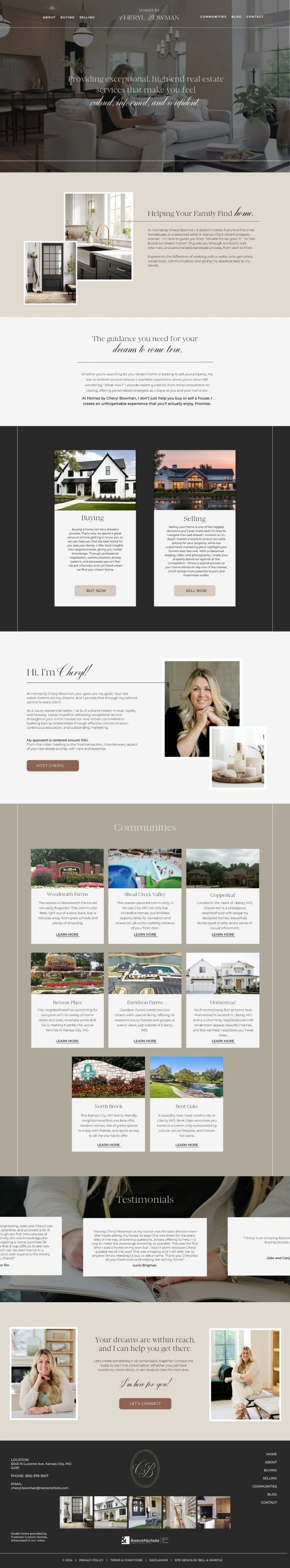 Real Estate website design.