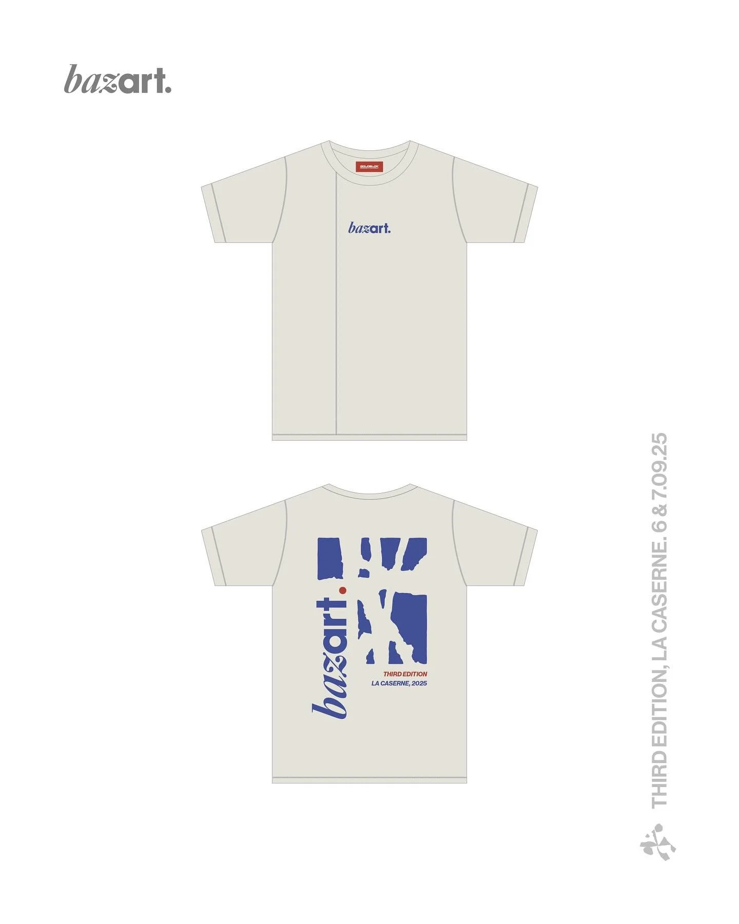 BAZART x GOLDBLOK (available online) 
-
The third edition of Bazart was all about collaboration: friends, artists, and local businesses. We worked together to offer you a rich, aesthetic, and well-rounded event. But also to affirm the concept of Baza