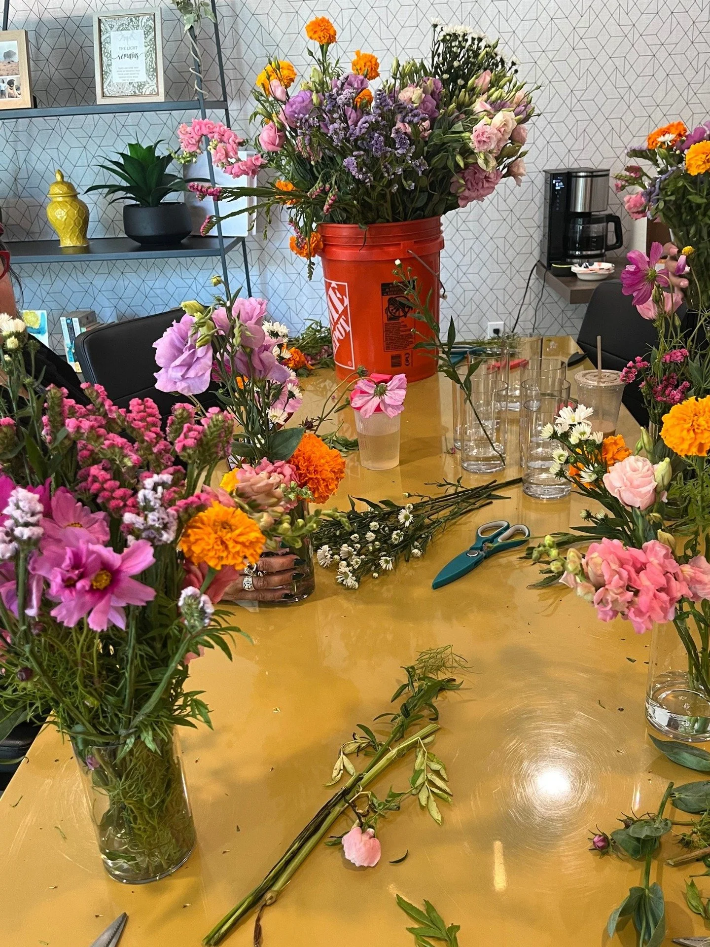 Today, at Lake House, The Center&rsquo;s permanent supportive housing community, staff gathered with residents for flower arranging, an event to honor a beloved community member who recently passed away. There were flowers, music, donuts, and joy, an