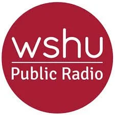 WSHU Public Radio logo in a red circle