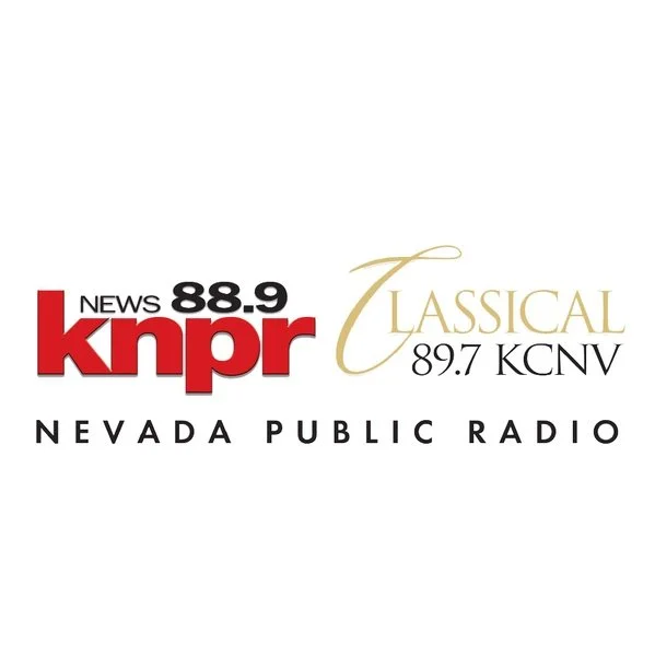 Nevada Public Radio is the NPR affiliate in Las Vegas, Nevada logo featuring "News 88.9 KNPR" and "Classical 89.7 KCNV."