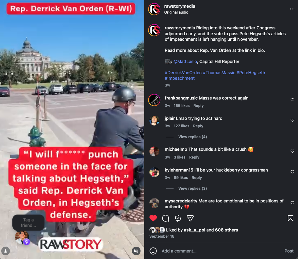 An embattled Republican Congressman is vowing to brawl on Pete Hegseth’s behalf 