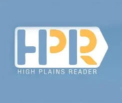 NPR member station High Plains Reader logo with stylized letters "HPR" in orange and blue on a light blue background. 