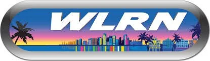 WLRN logo with a sunset skyline and palm trees
