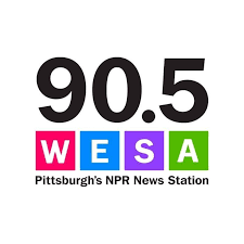 Logo for WESA 90.5 Pittsburgh's NPR News Station, a longtime client of Matt Laslo and The LCB 
