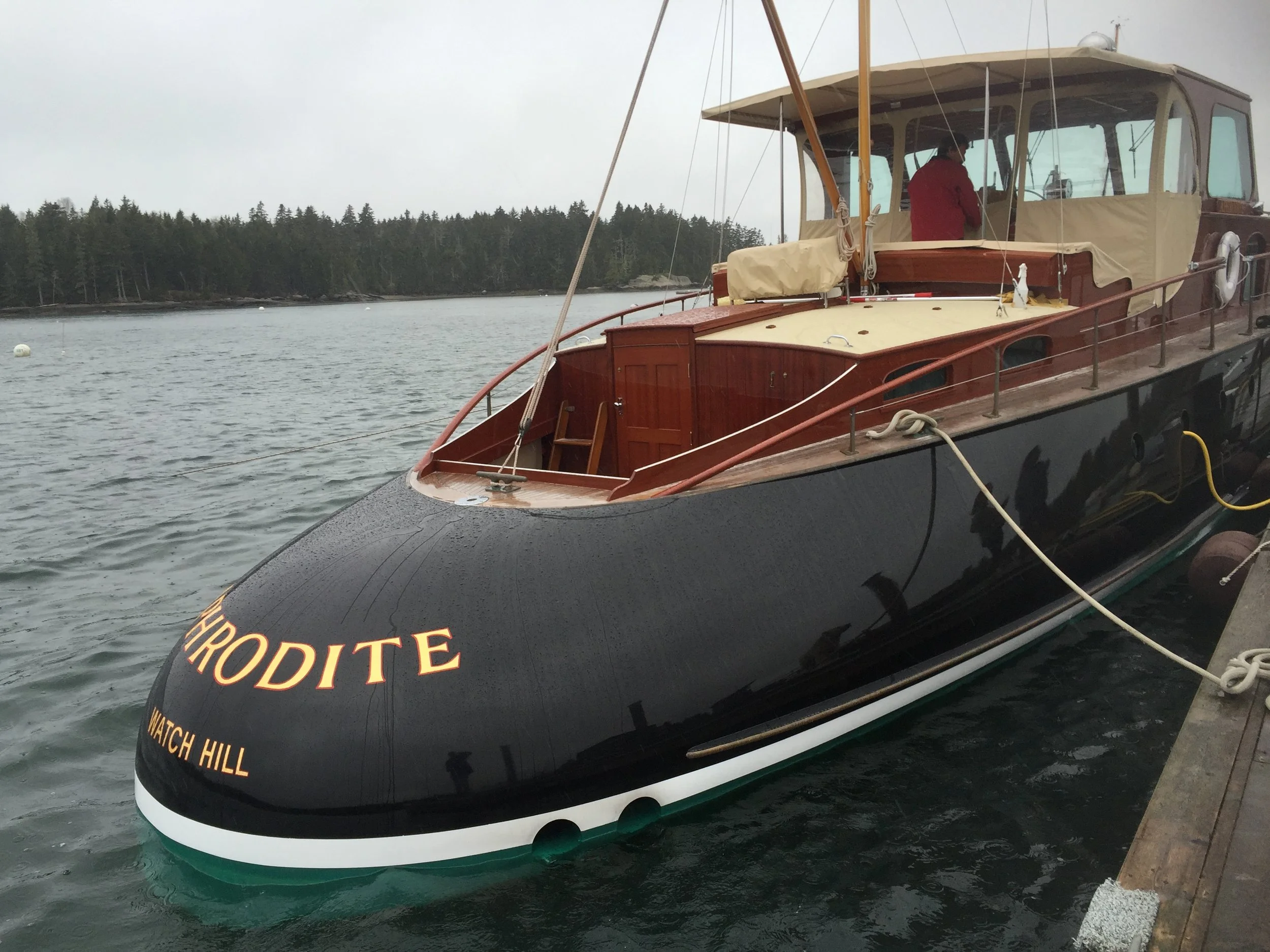 Recently refitted boat by Maine's Brooklin Boat Yard. Photo: Matt Laslo