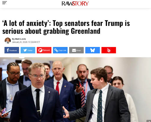 Screenshot of The LCB feature for Raw Story on Greenland take over, by Matt Laslo