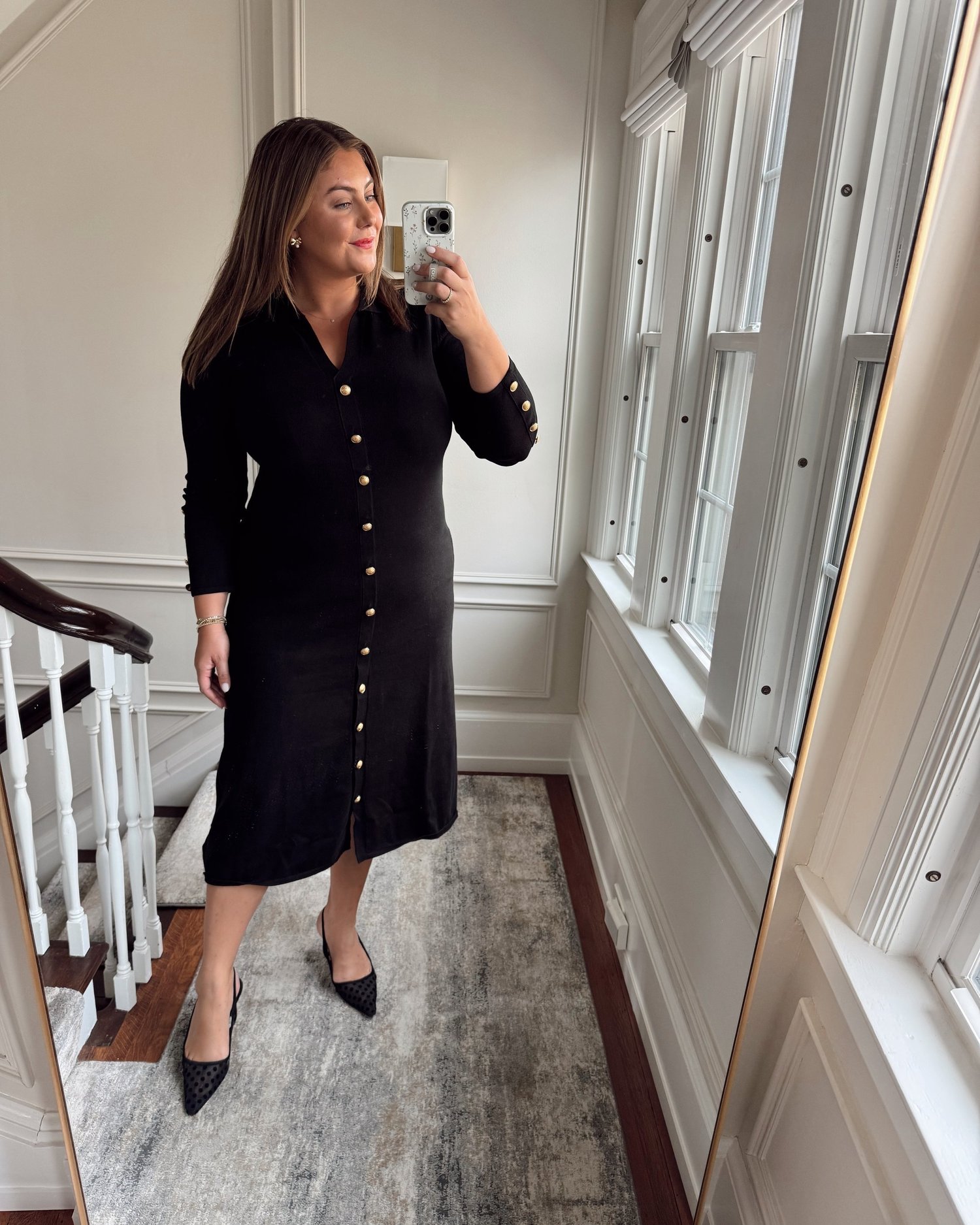 princess polly baby blue dress How to Style a Black Dress for Spring main image 1