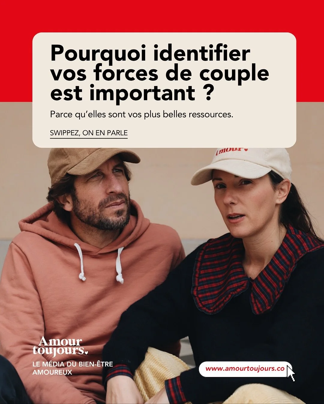 Si, au lieu de chercher ce qui manque &agrave; votre couple, vous commenciez par regarder tout ce qui va bien ?

Identifier vos forces, c&rsquo;est reconna&icirc;tre ce qui vous unit, ce qui vous rend uniques et ce sur quoi vous pouvez vous appuyer.

