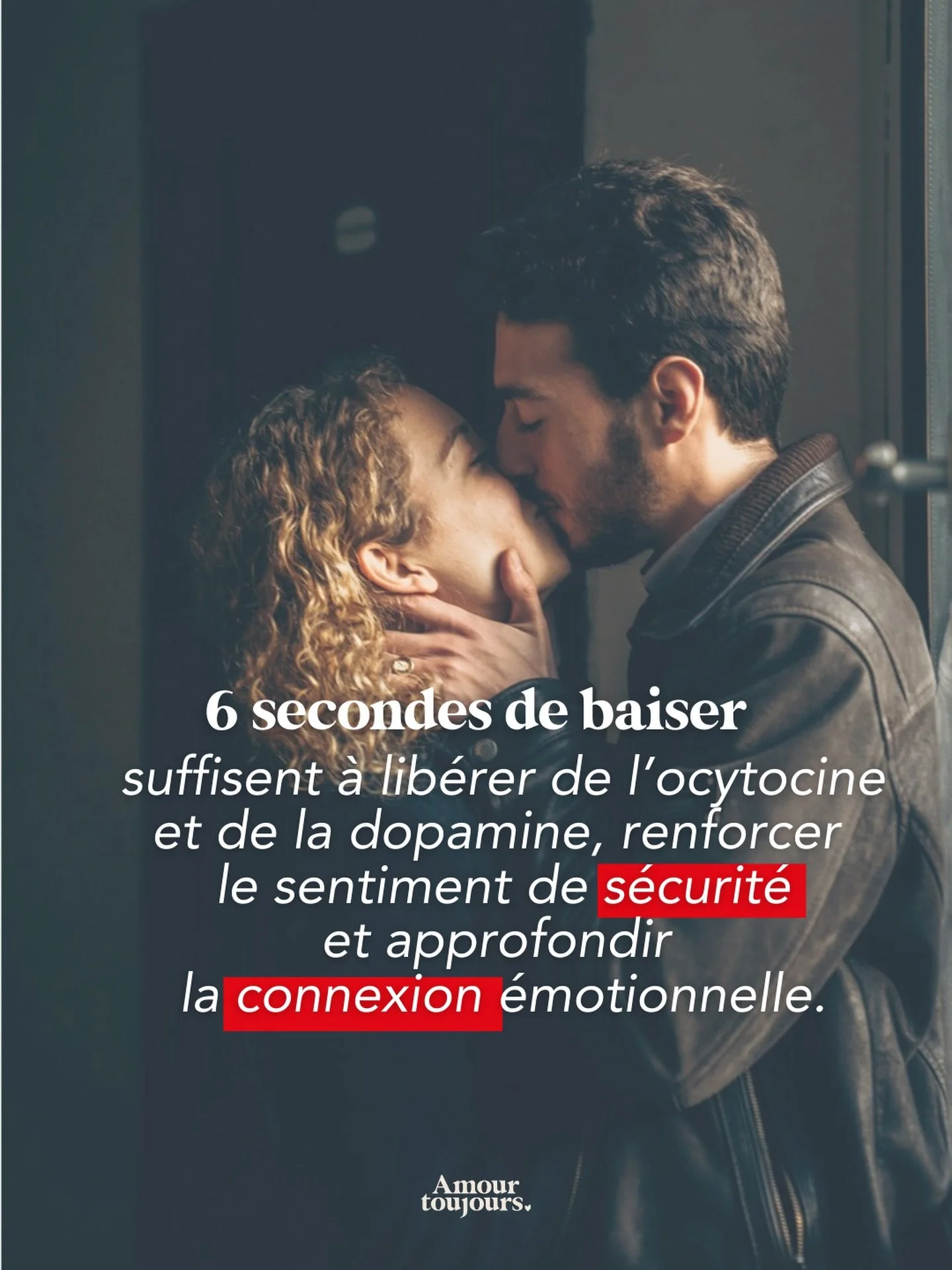 Embrassez-vous. 
Sans mod&eacute;ration. 
C&rsquo;est excellent pour vous. 
Pour votre couple. 
Pour votre amour. 
Toujours 💋