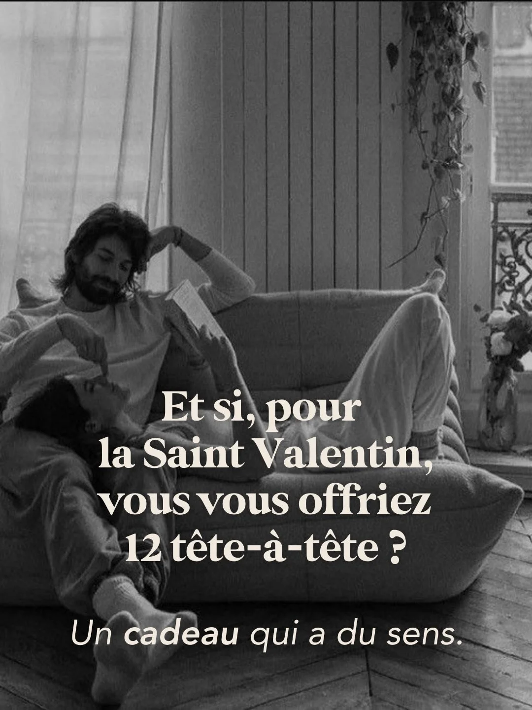 Ce qui compte plus que tout pour le 14 f&eacute;vrier, c&rsquo;est que vous ayez envie de passer du temps tous les deux. 
Pas seulement le 14 f&eacute;vrier.
Mais le 14 de chaque mois. 
Ou le 22 si vous pr&eacute;f&eacute;rez. Peu importe tant que vo