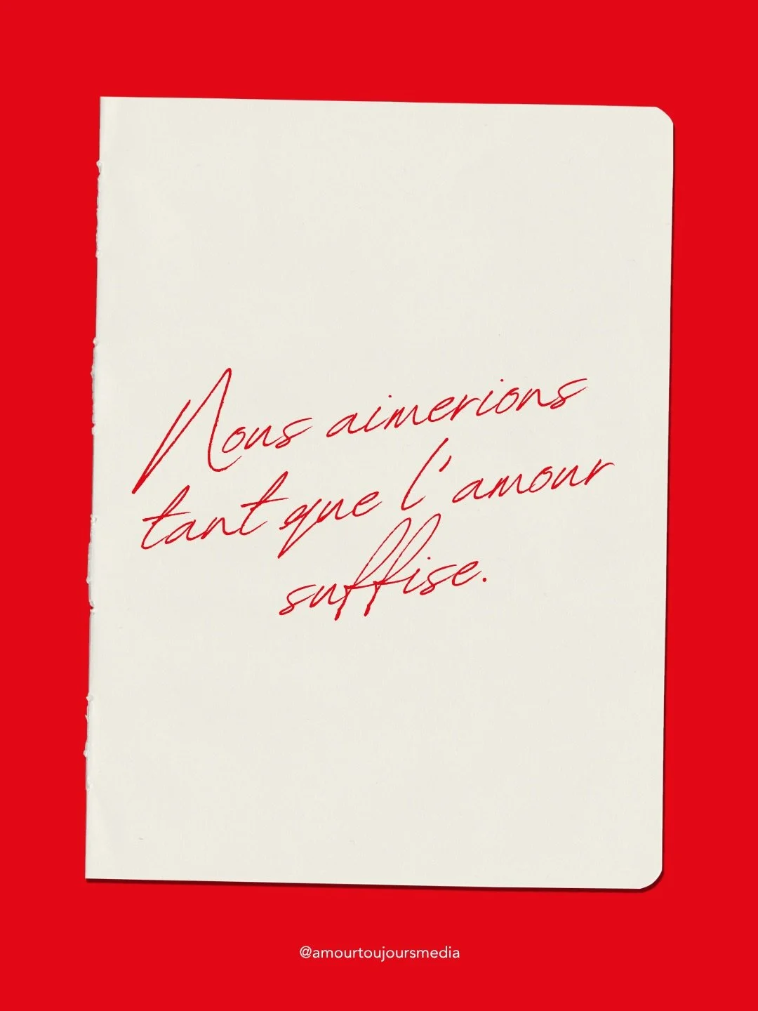 S&rsquo;il suffisait qu&rsquo;on s&rsquo;aime.
S&rsquo;il suffisait d&rsquo;aimer,
Nous ferions de notre couple, 
Une r&ecirc;ve, une &eacute;ternit&eacute;&hellip;.

Mais malheureusement, ou heureusement peut-&ecirc;tre, l&rsquo;&eacute;ternit&eacut