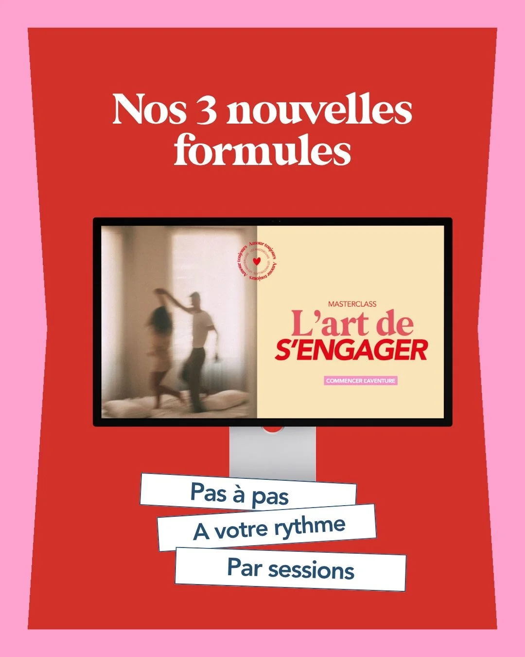 Cette masterclass, on l&rsquo;a pens&eacute;e pour vous.

Parce que vos retours comptent, on a repens&eacute; l&rsquo;exp&eacute;rience pour qu&rsquo;elle s&rsquo;adapte &agrave; votre r&eacute;alit&eacute; : votre rythme, vos envies, votre budget.

