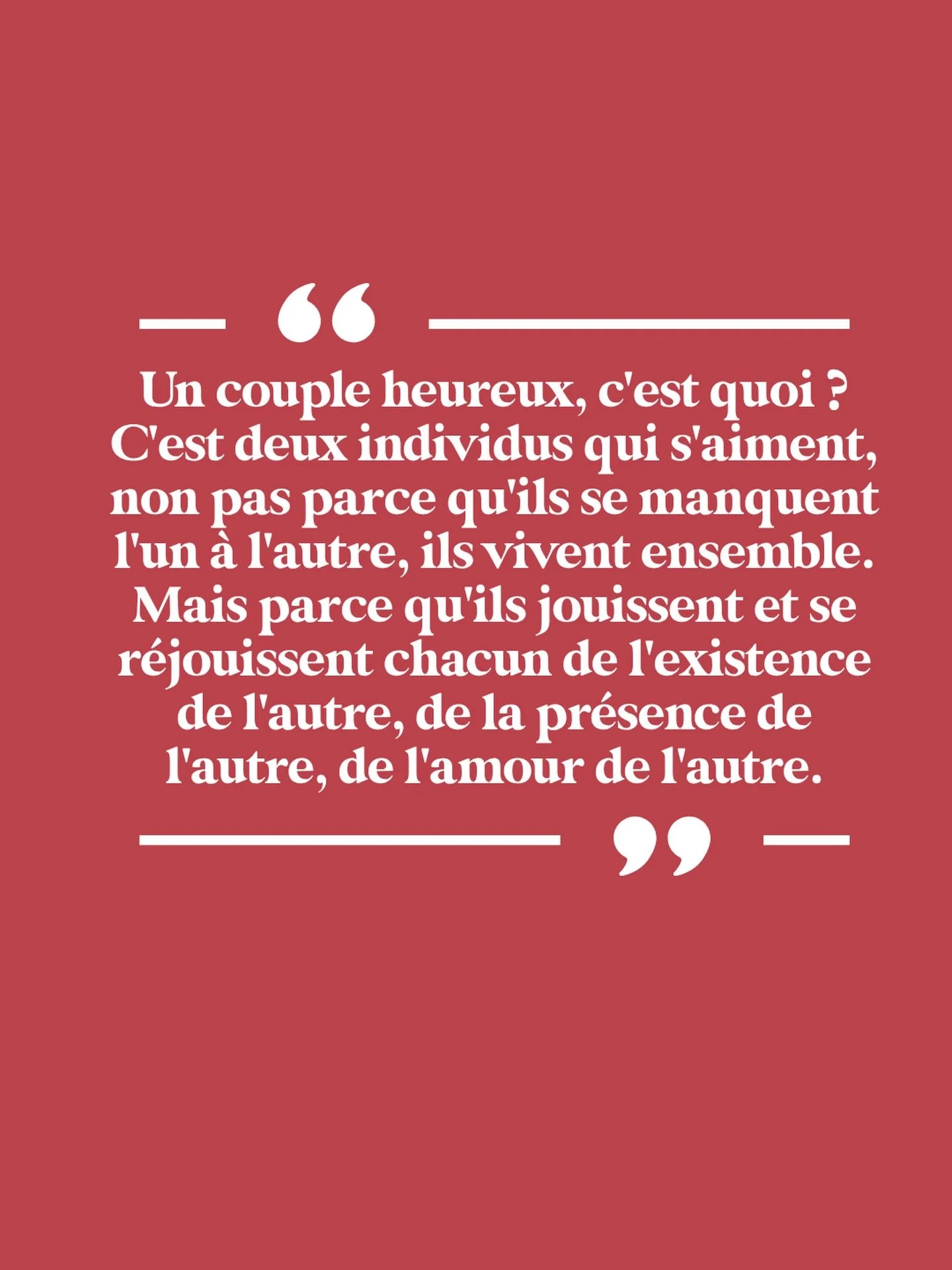 Et pour vous, c&rsquo;est quoi un couple heureux ?

Dites le nous ici ⬇️