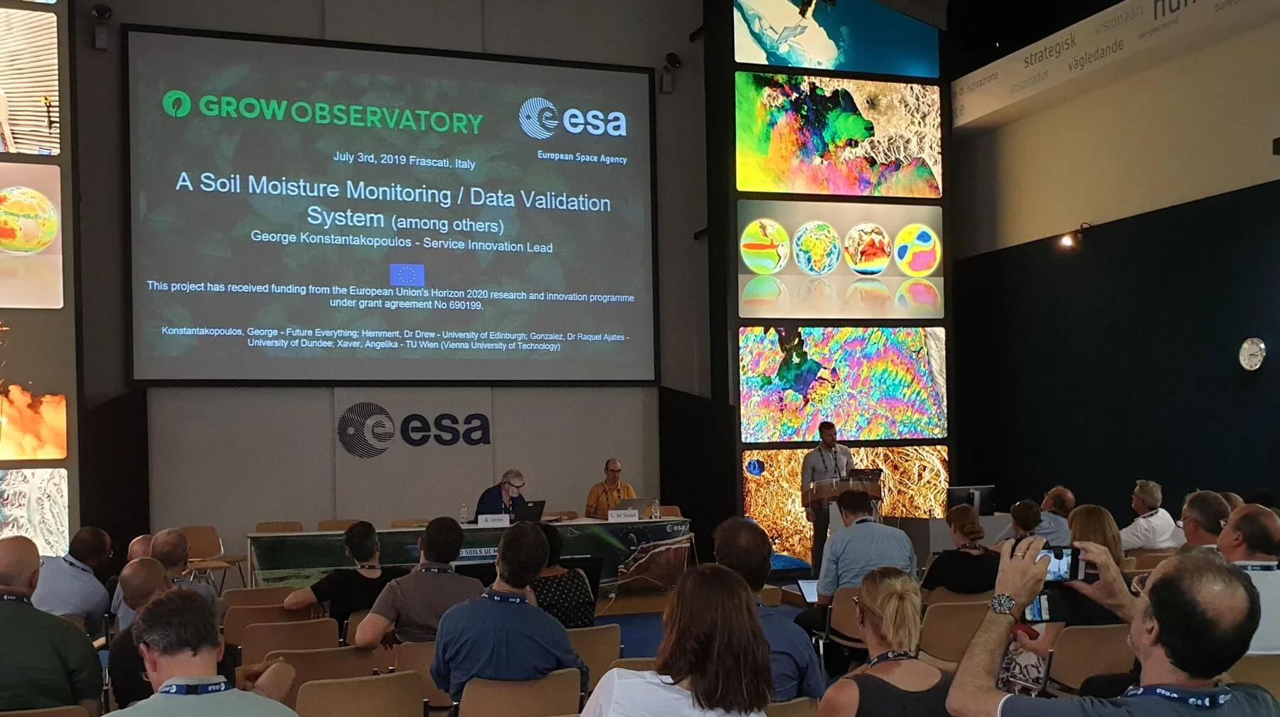 GROW Observatory presentation at the European Space Agency.