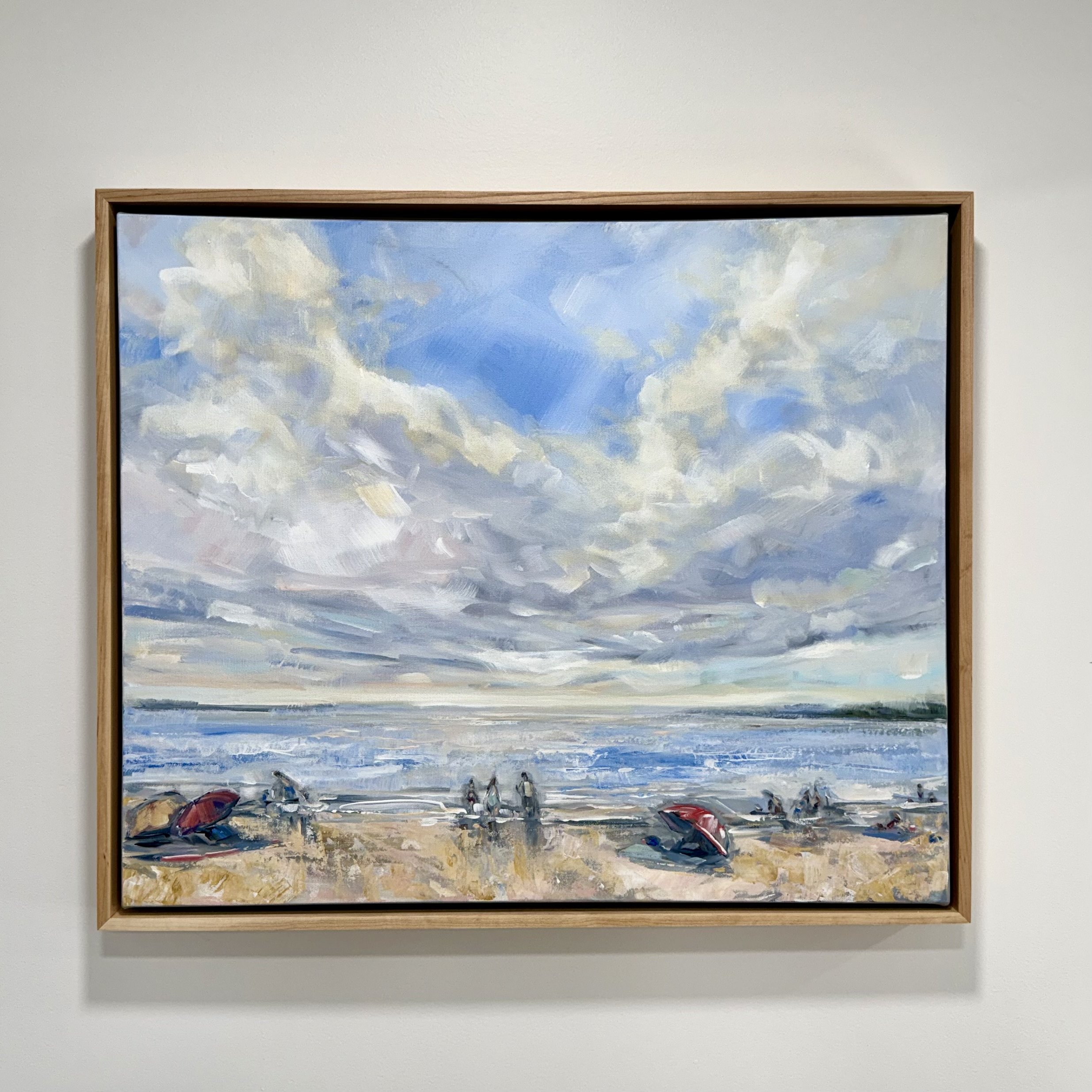 Summer Holidays III | Acrylic, graphite and metallic paint on canvas, 20x24 inches framed in Canadian maple  INQUIRE 