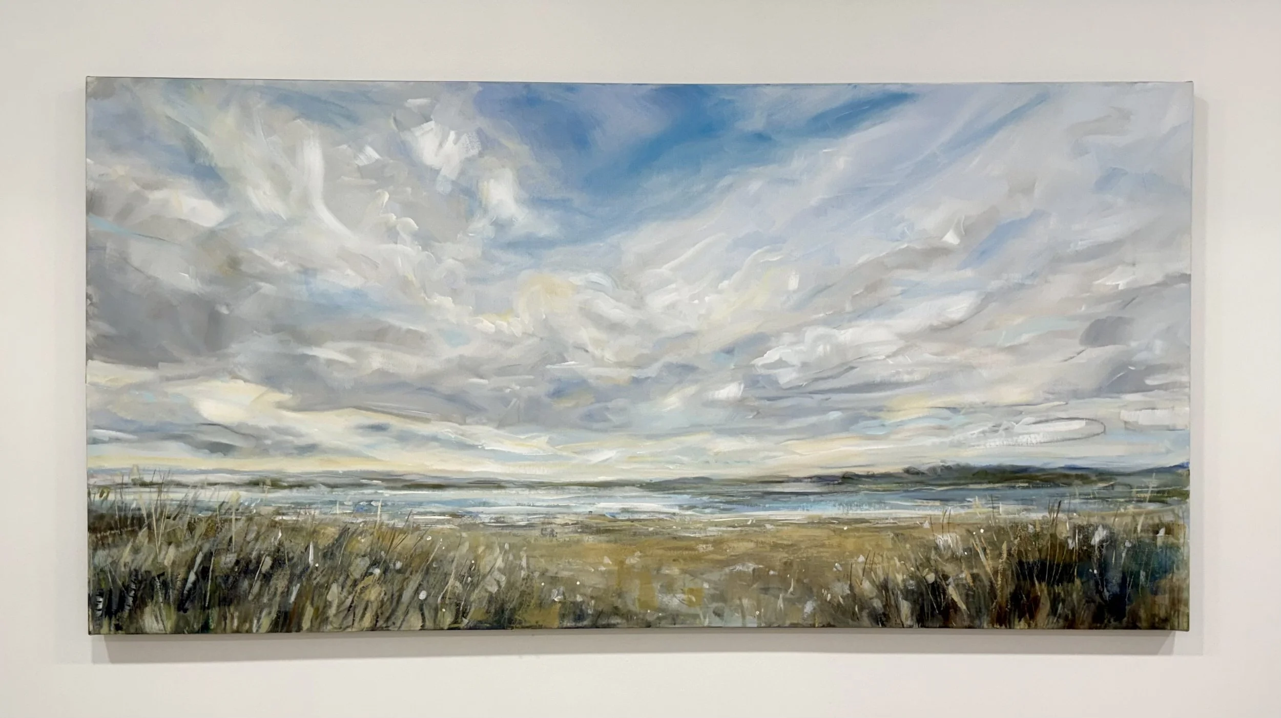 Sand in Our Toes | Acrylic, graphite and metallic paint on canvas, 30x60 inches | $3800 with Arta Gallery  INQUIRE 