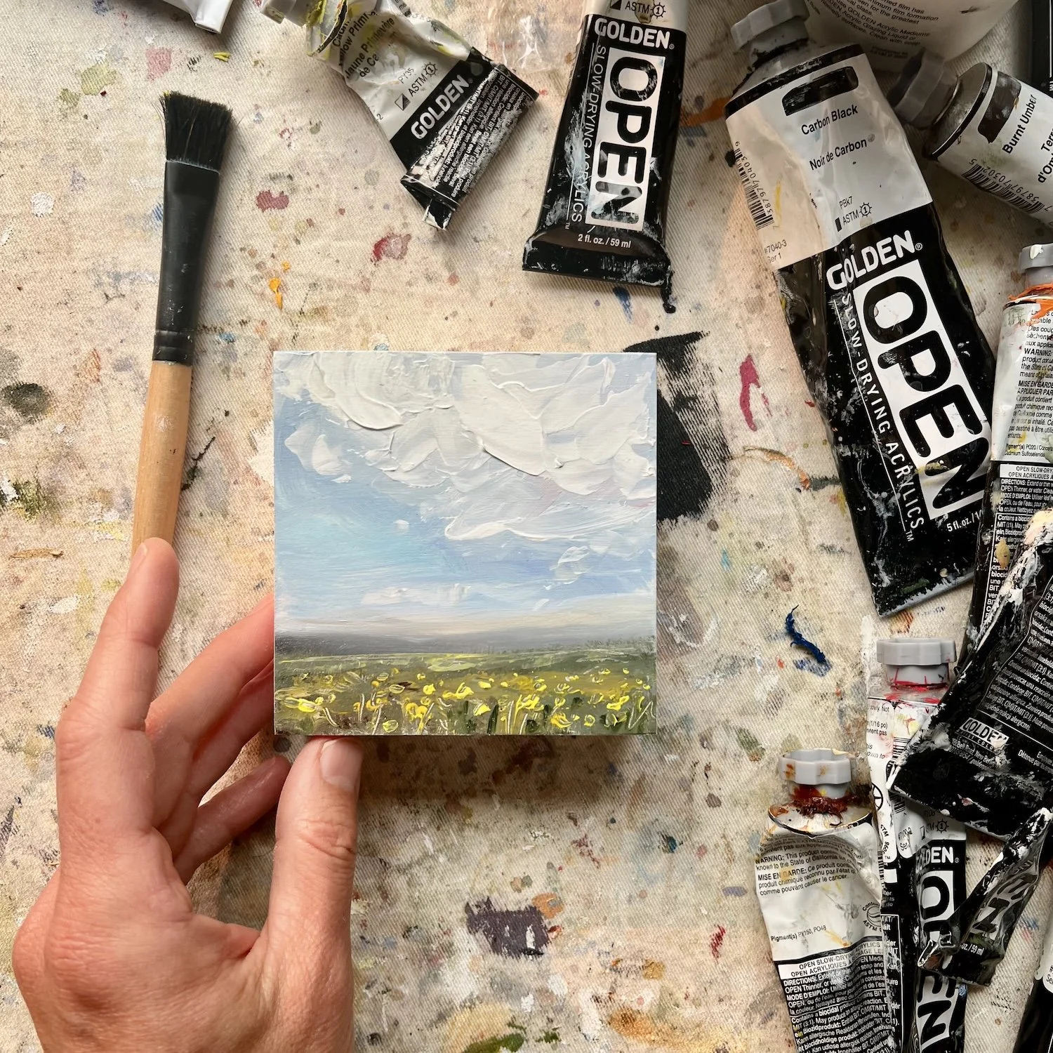 Little Landscape 511, 4 x 4, acrylic on cradled panel