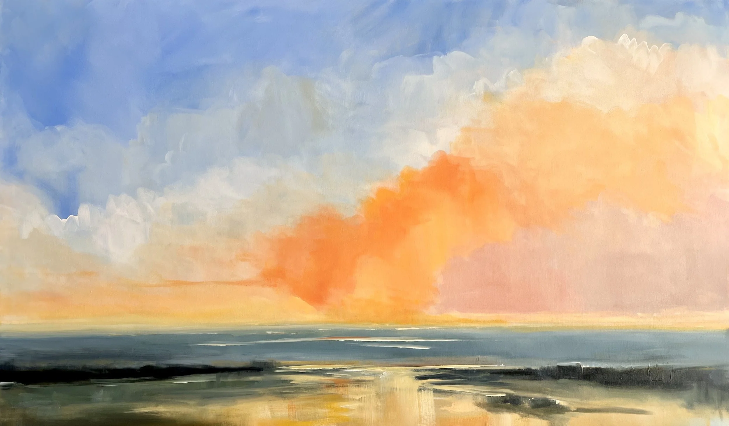 Been There | Acrylic and graphite on canvas, 36 x 60 inches SOLD
