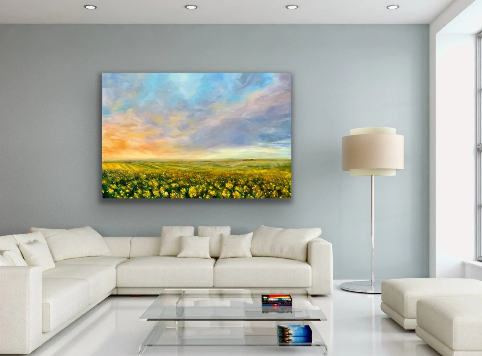 Shades of Summer, 40 x 60, acrylic and graphite on canvas