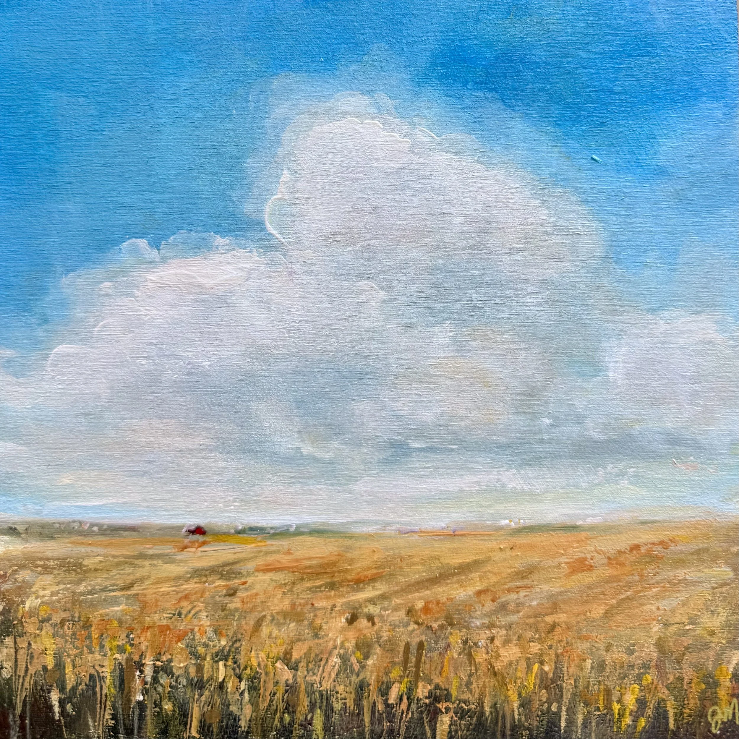 Petit Prairie 293 | Acrylic, graphite and metallic paint on cradled panel, 8x8 inches