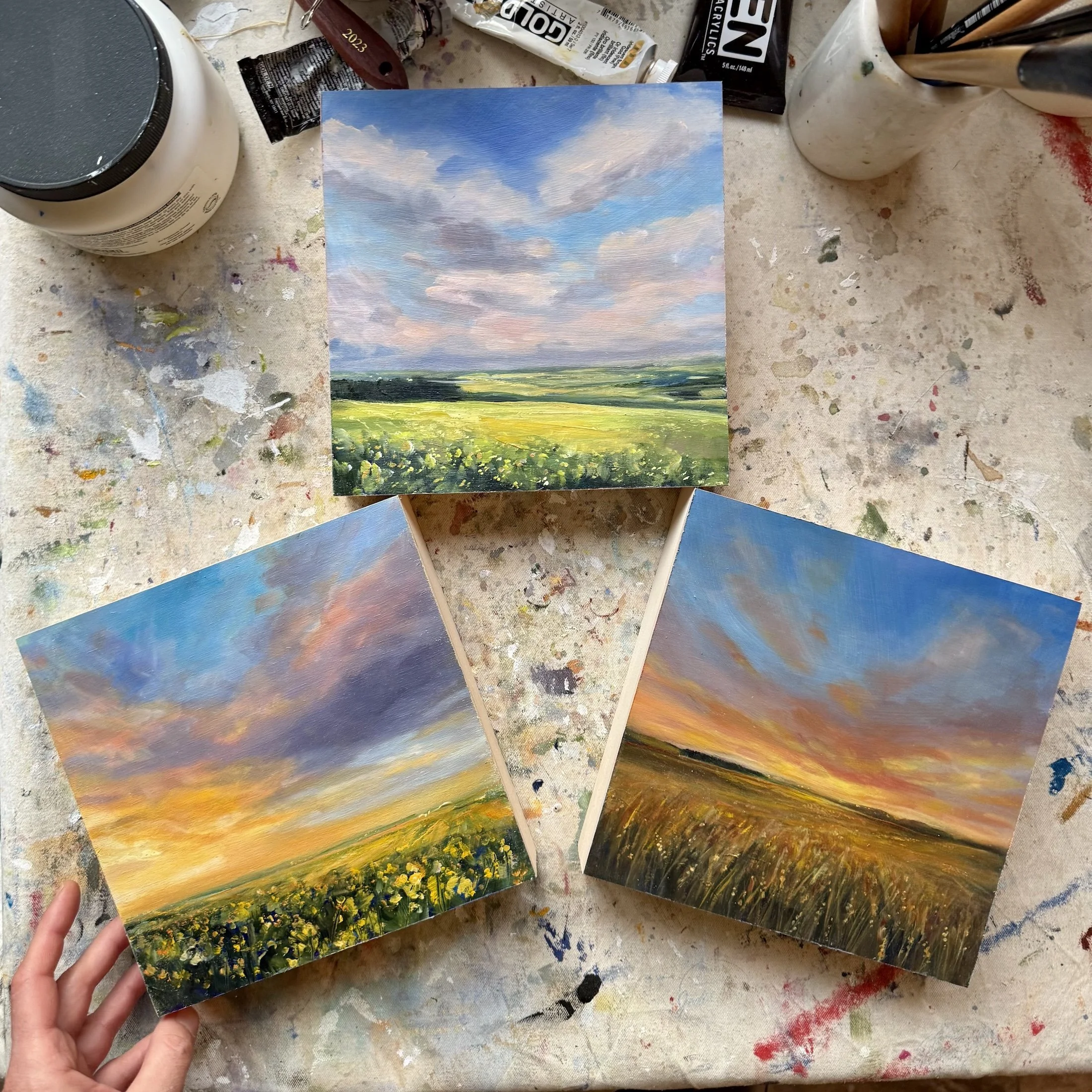 Petit Prairies, 8 x 8, acrylic on cradled panel