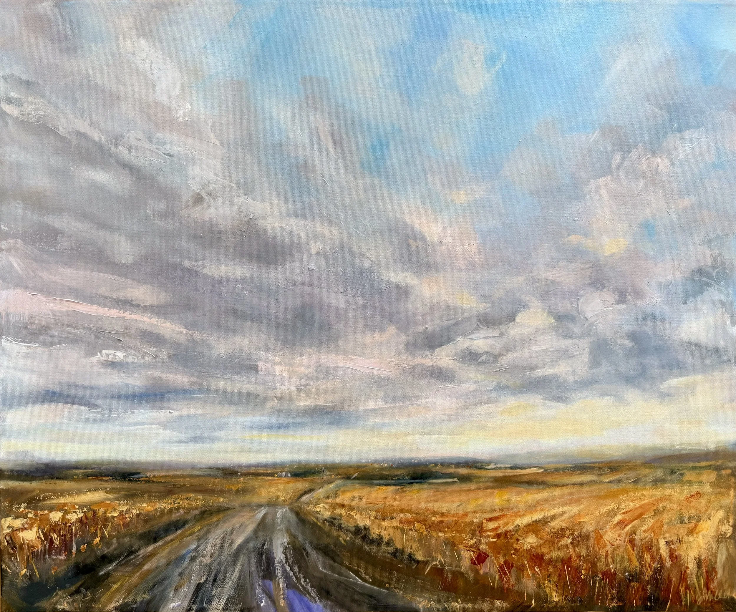Backroads II | Acrylic and graphite on canvas, 20x24 inches  INQUIRE 